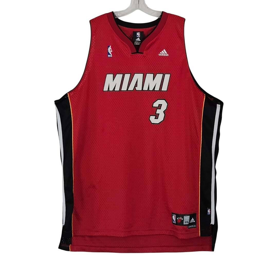 Adidas NBA Miami Heat #3 Dwayne Wade Jersey Sz XXL Length+2